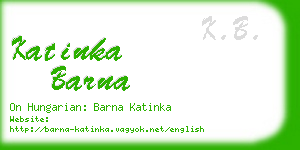 katinka barna business card